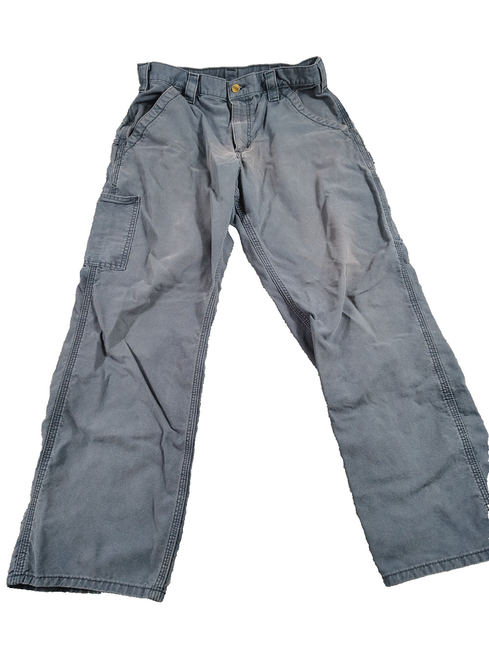 Carhartt Pants Men's 34x30 Blue Relaxed Workwear Canvas Cargo Rugged Durable GUC